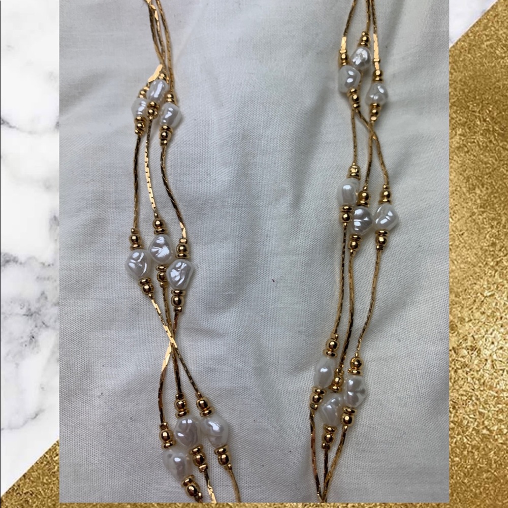Three Strand Pearl Necklace